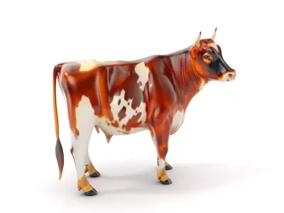 Holstein Cow D Model Pack Low-poly 3D model