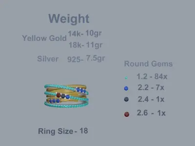 Women Ring 19 3D print model