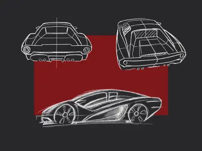 Two Concepts Car  3D Model Pack