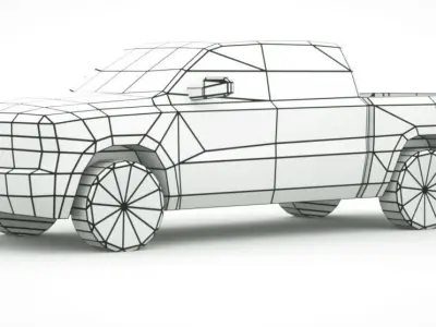 Generic Pickup v4 Low-poly 3D model