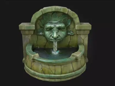 Ancient Tortoise Fountain  Symbol of Longevity and Tranquility 3D model