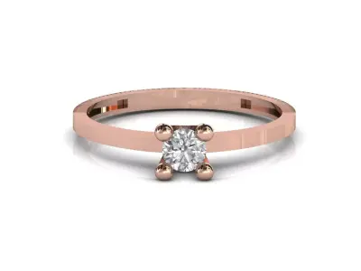 STL 3DM Print Ready Women Diamond Ring Lightweight Printable  3D print model 107