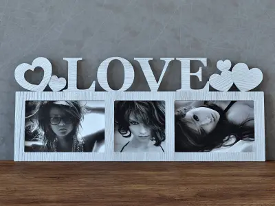 decorative set Love 3D model