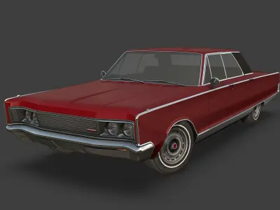 Chrystler New Yorker 1966 Low-poly 3D model