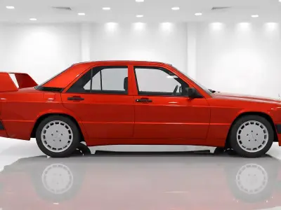 Mercedes Benz 190E Low-poly 3D model by subhanyahyayev64