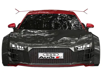 AUDI R8 Low-poly 3D model by GANIBOEV-KHASANBEK from CGTrader (Low-poly)