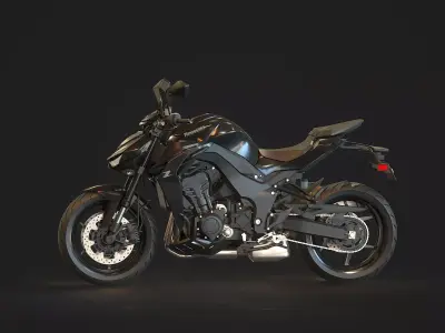 Base model Kawasaki Z 1100 2026 3D model