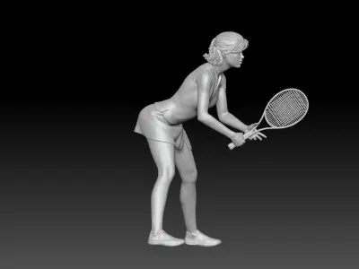TENNIS PLAYER GIRL 2 3D print model