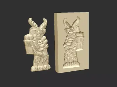 krampus sculptur christmas decoration 3D print model