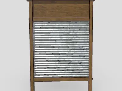 Washboard Low-poly 3D model