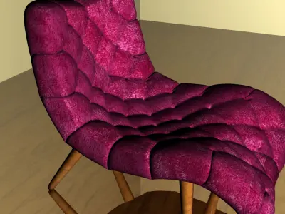 Arm-Chair chair Low-poly 3D model