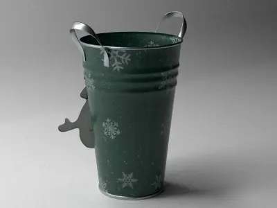 Christmas Candy Vase Low-poly 3D model