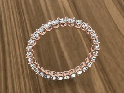 Jewelry Diamond Ring 3D print model 2