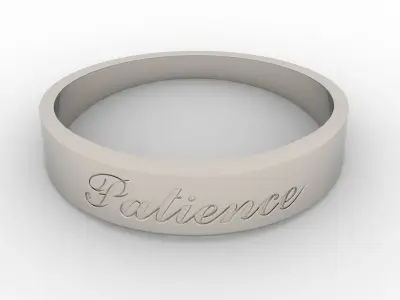 Patience Ring Female Platinum 3D print model