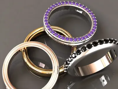 Diamond rings 3D print model