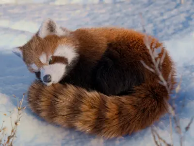 Red Panda Rigged Animated 3D model