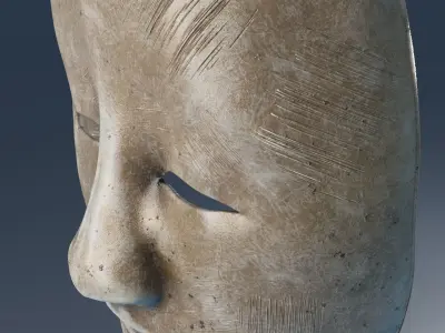 Ancient Noh Mask 3D model