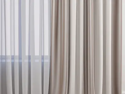 Set 53 Curtains 3D model