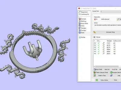 engagement ring 3D print model 8