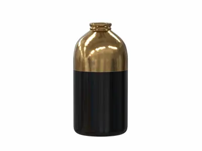  Black and Gold Decor Vase 3D model