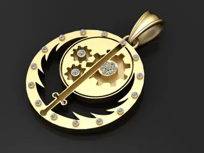  Stainless Steel Pendant 3d printable  pendant  3D print model