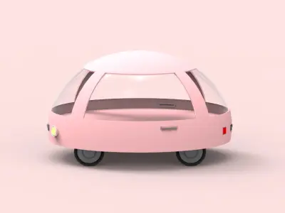 Cartoon car Low-poly 3D model