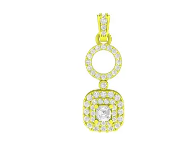 A7788 Luxury Korean Style Diamond Women Pendant 3D print model