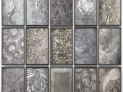 Collection of paintings for walls 11 3D model