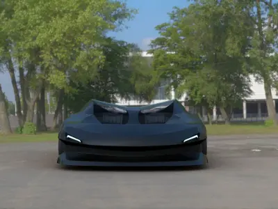 Futuristic Concept Car 3D model