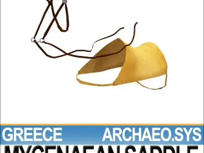 Saddle Greek Mycenaean Bridle Harness 3D model