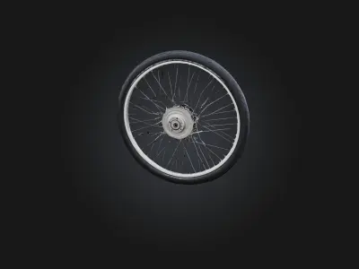 Bicycle Wheel Low-poly 3D model