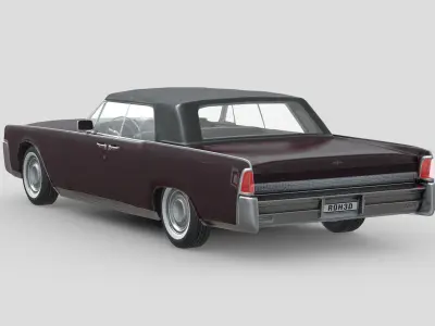 Lincoln Continental 1964 Low-poly 3D model