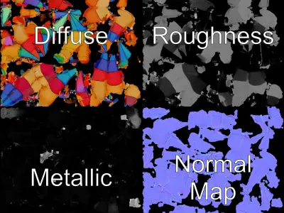 Colorful Parasailing Model Pack with Detailed Canopy Low-poly 3D model