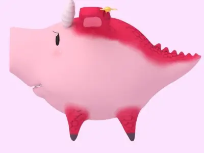 Dragon Hawk Low-poly 3D model