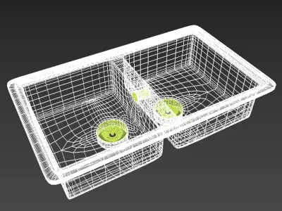 Composite White Sink 3D model