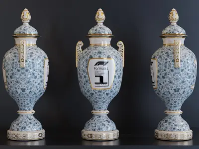 F1 Trophy - Hungarian GP Trophy Low-poly 3D model