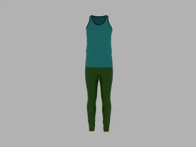Sport Suit Low-poly 3D model