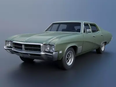 Buick Skylark 4 Door Sedan 1969 3D print model