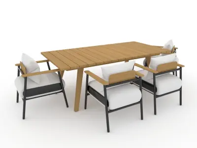 Dining Set 9 3D model