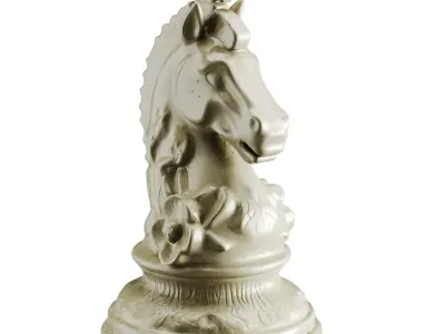 Horse chess Low-poly 3D model