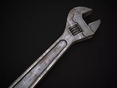 Wrench Low-poly 3D model