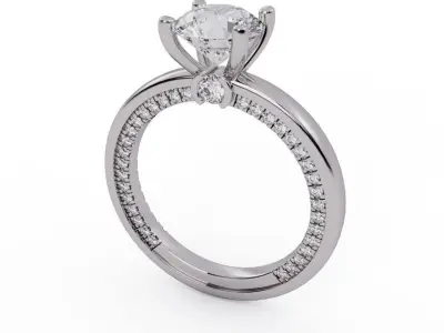 Diamond ring 3D print model 64