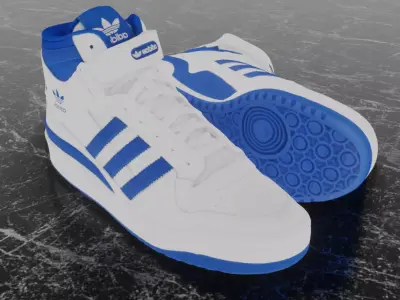 ADIDAS FORUM MID 3D SHOES 3D model