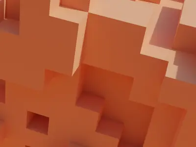 Geometric blocks V2 Low-poly 3D model