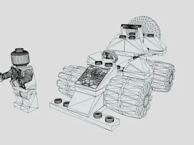 Gypsy Moth from Lego Racers 1999 game Free low-poly 3D model