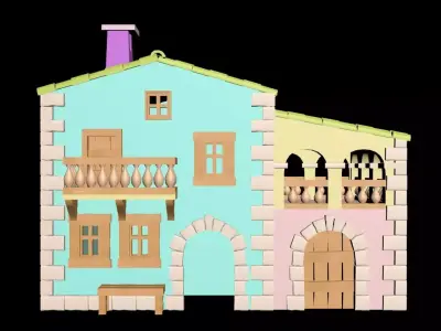 Medieval House 24 3D Model 3D model