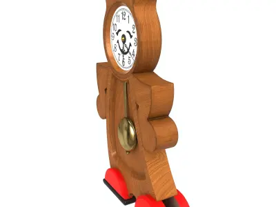 cartoon clock 3D model
