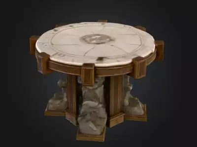 Altar of the Abbess Low-poly 3D model
