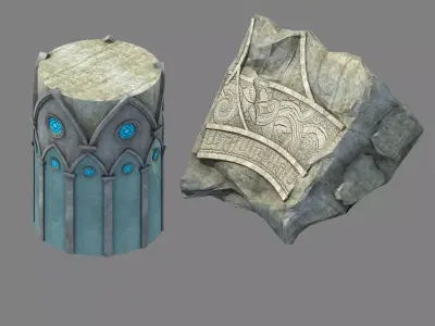 Stone Nagisen Grassland - Remaining Building 02 3D model