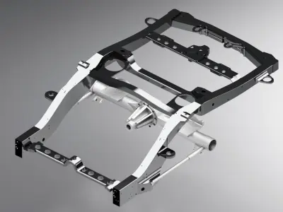 Toyota Land Cruiser Prado Chassis Frame 3D model